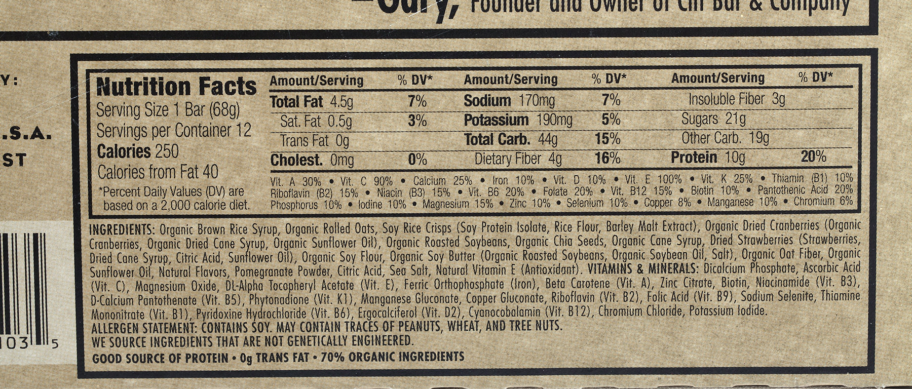 Clif Bar Box of 12