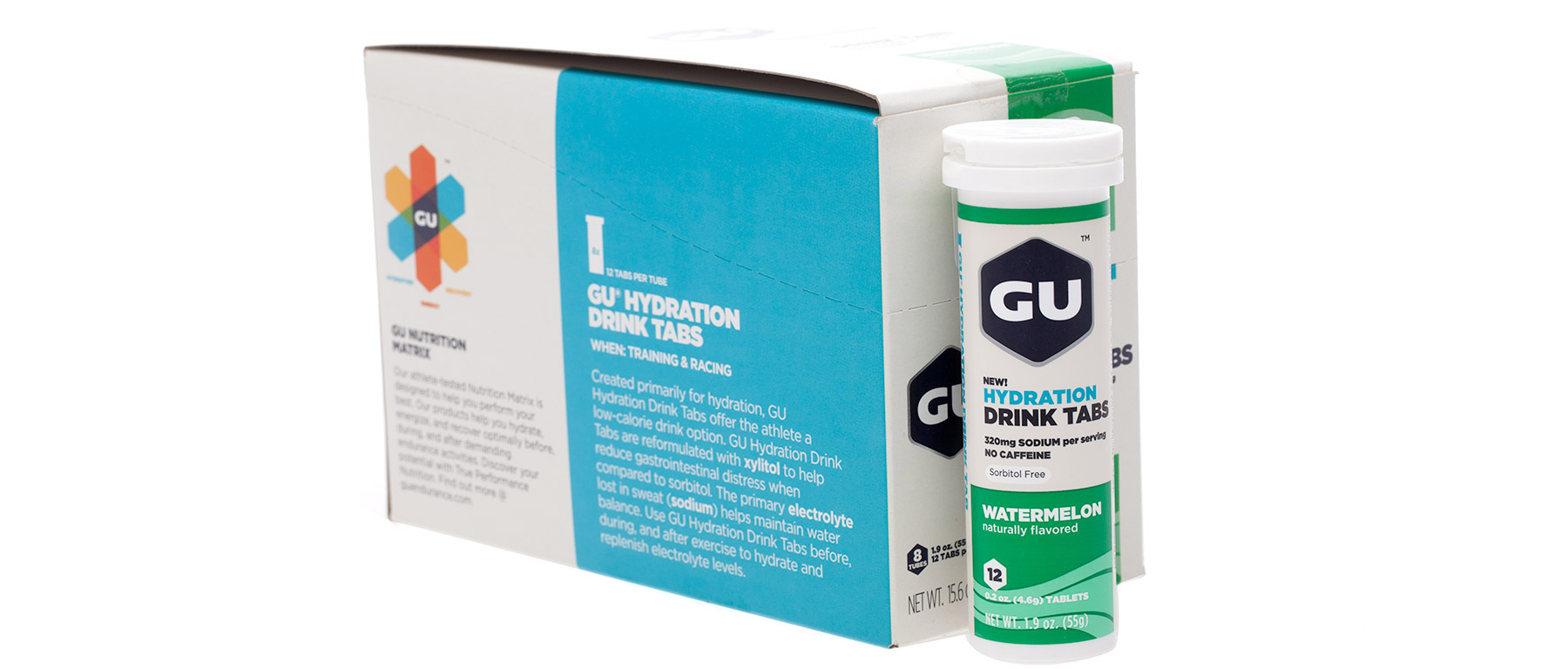 GU Hydration Drink Tabs Box of 8 Tubes