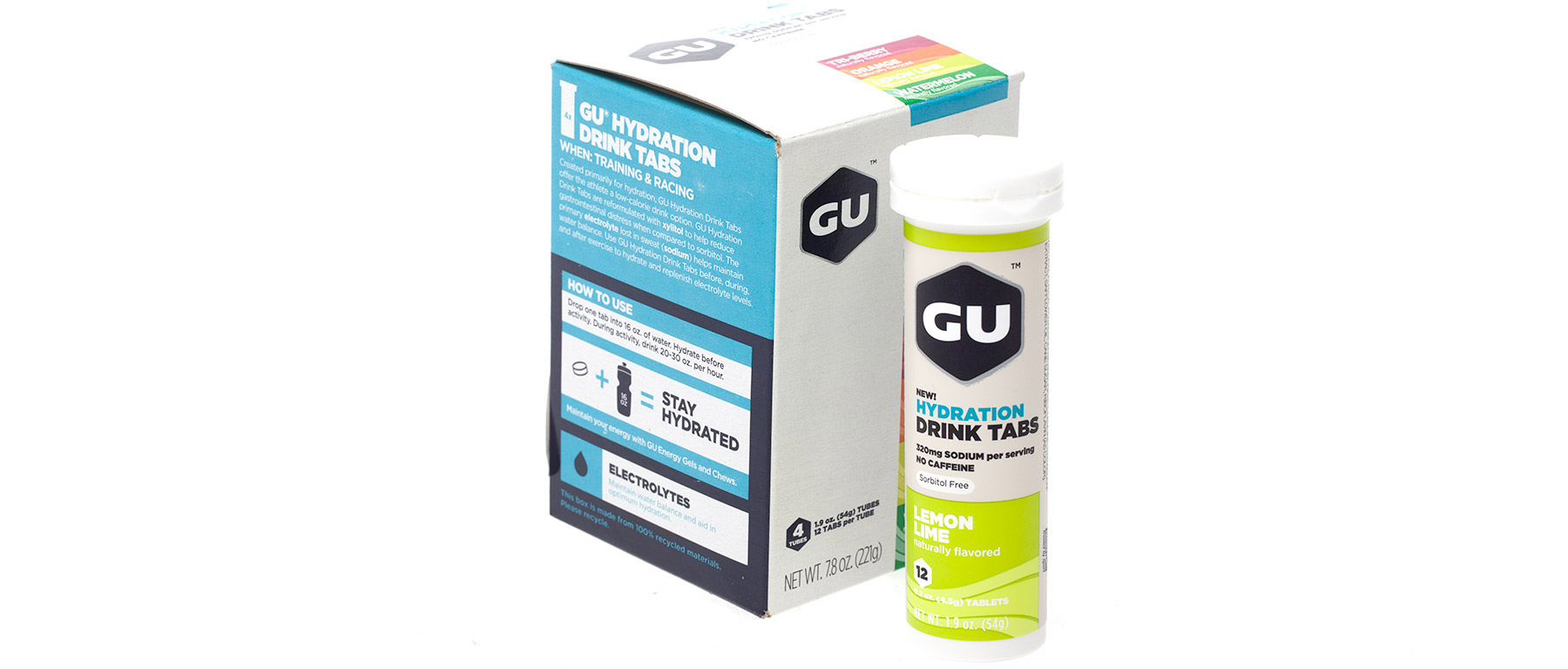 GU Hydration Drink Tabs Box of 4 Tubes