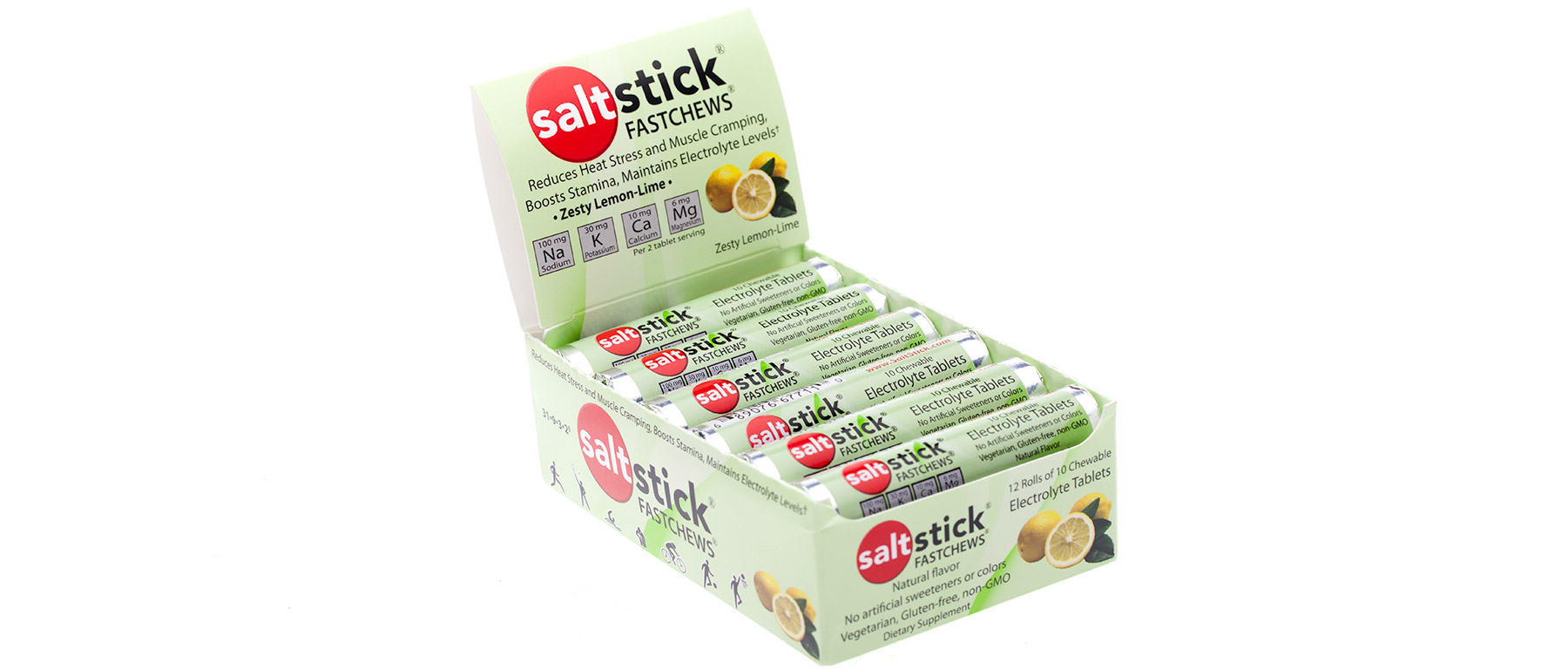 Saltstick Fastchews Chewable Tablets Box of 12 Tubes