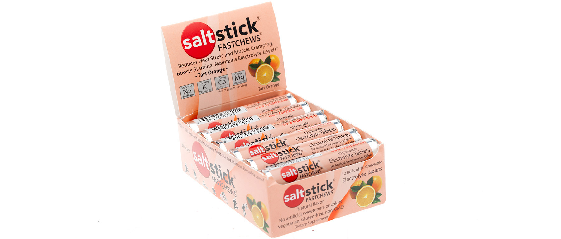 Saltstick Fastchews Chewable Tablets Box of 12 Tubes