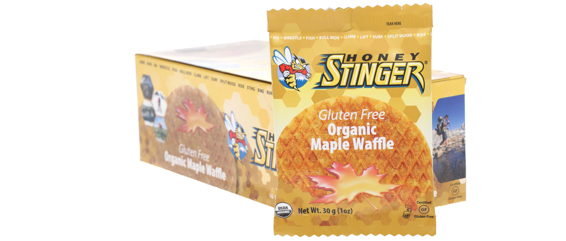 Honey Stinger Waffle Box of 16 Gluten Free