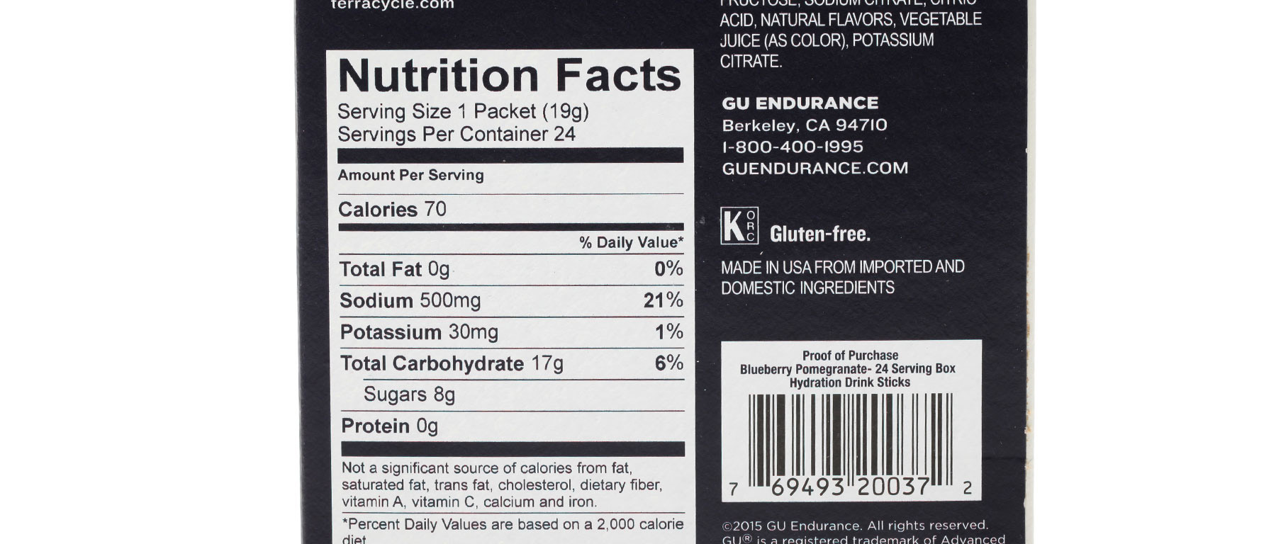 GU Hydration Drink Mix 24 ct box