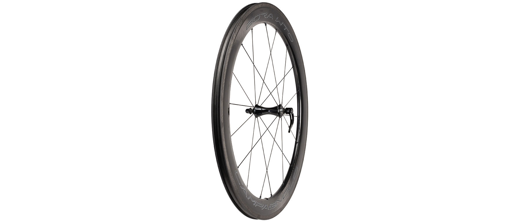 Jante Carbone Avant Campagnolo Bora WTO 60 - Frein Sur Jante, 700C, Noir - Neuve Sous Garantie