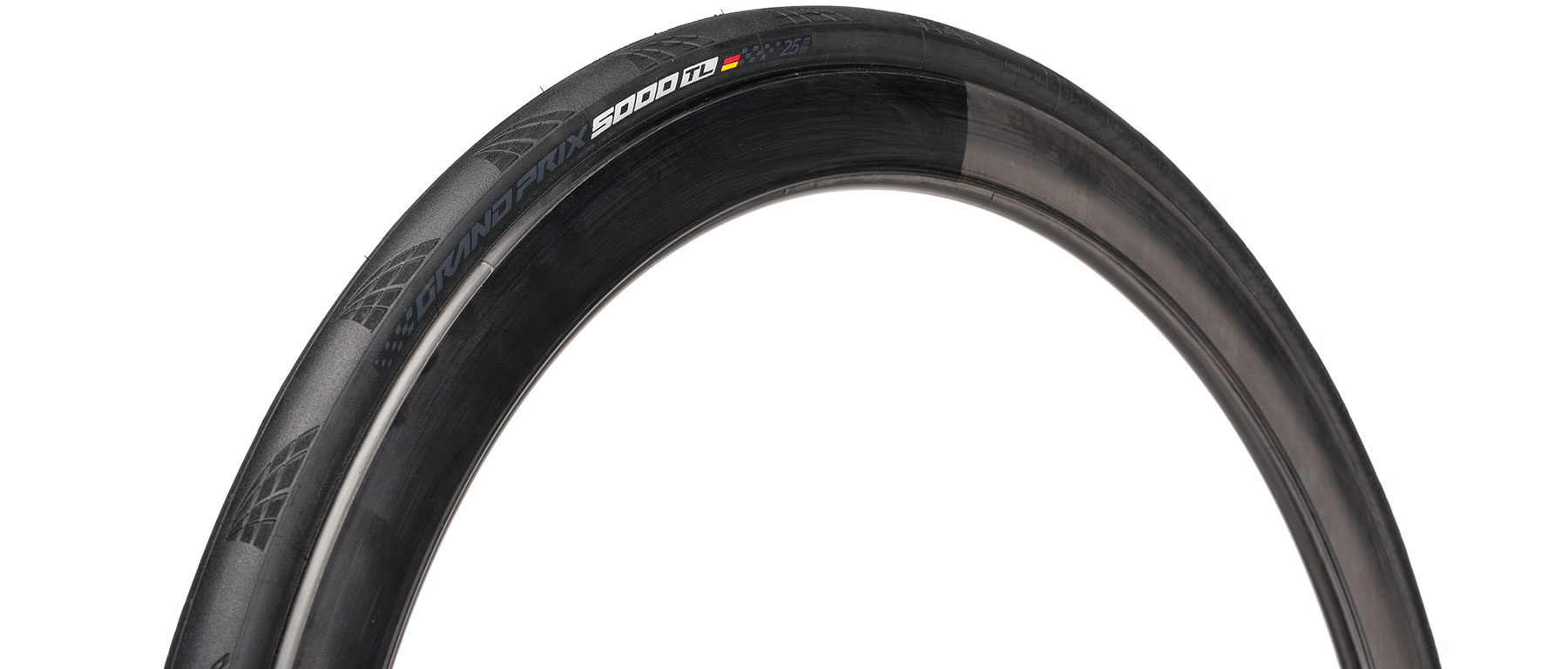 thumbnail image 2 of Continental Grand Prix 5000 Road Tire – 700x25c, Clincher, Black/Transparent – Foldable & Puncture Resistant 2 of 5