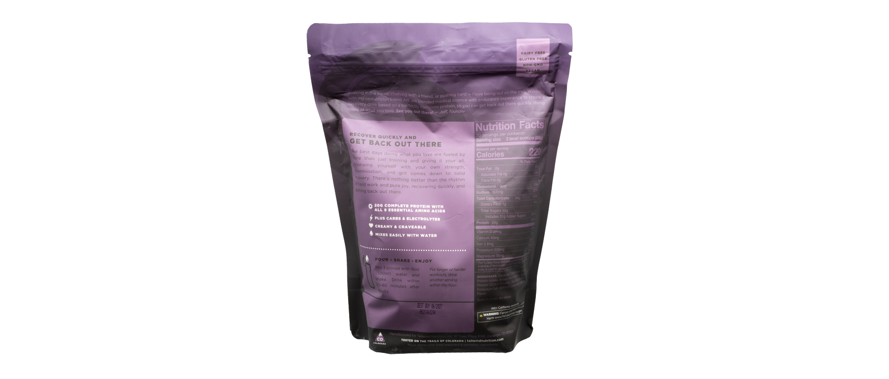 Tailwind Recovery Mix 20-Serving