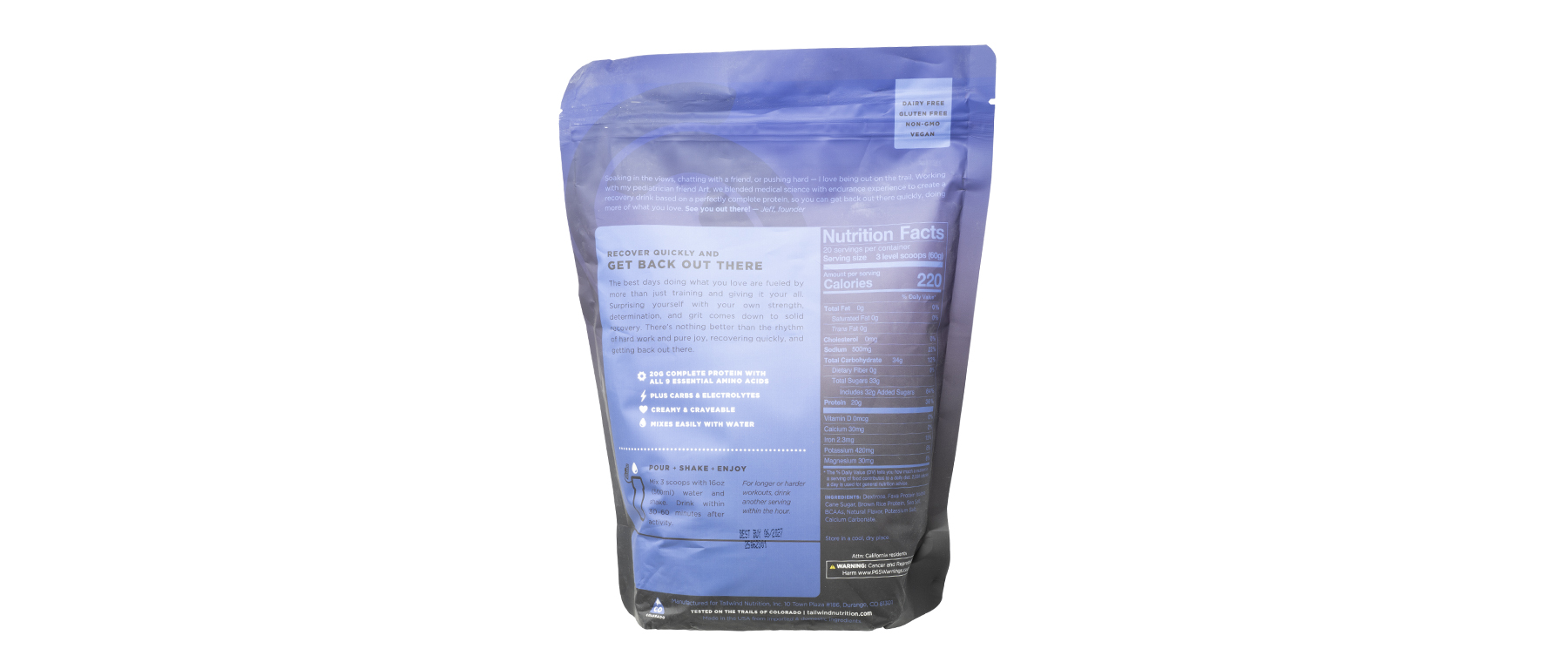 Tailwind Recovery Mix 20-Serving
