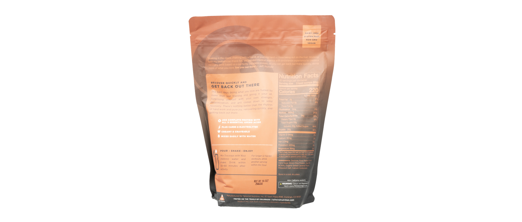 Tailwind Recovery Mix 20-Serving