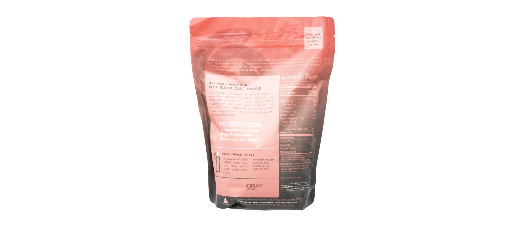 Tailwind Recovery Mix 20-Serving