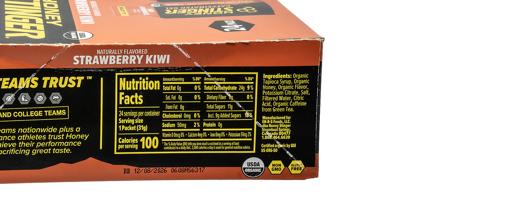 Honey Stinger Organic Gel Box of 24