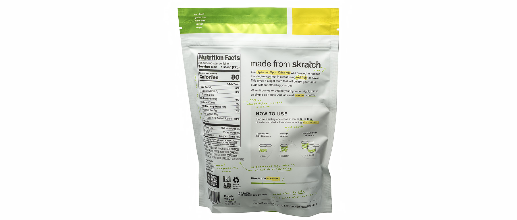 Skratch Labs Hydration Sport Drink Mix 20-Serving
