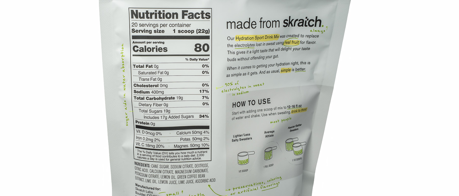 Skratch Labs Hydration Sport Drink Mix 20-Serving