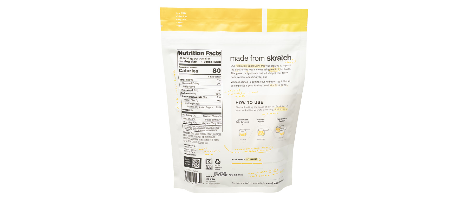 Skratch Labs Hydration Sport Drink Mix 20-Serving