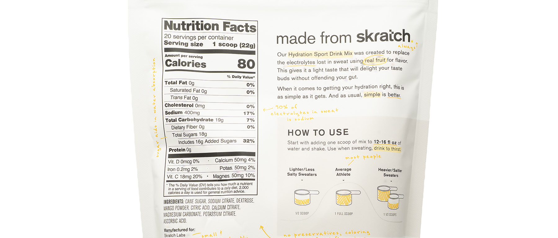 Skratch Labs Hydration Sport Drink Mix 20-Serving
