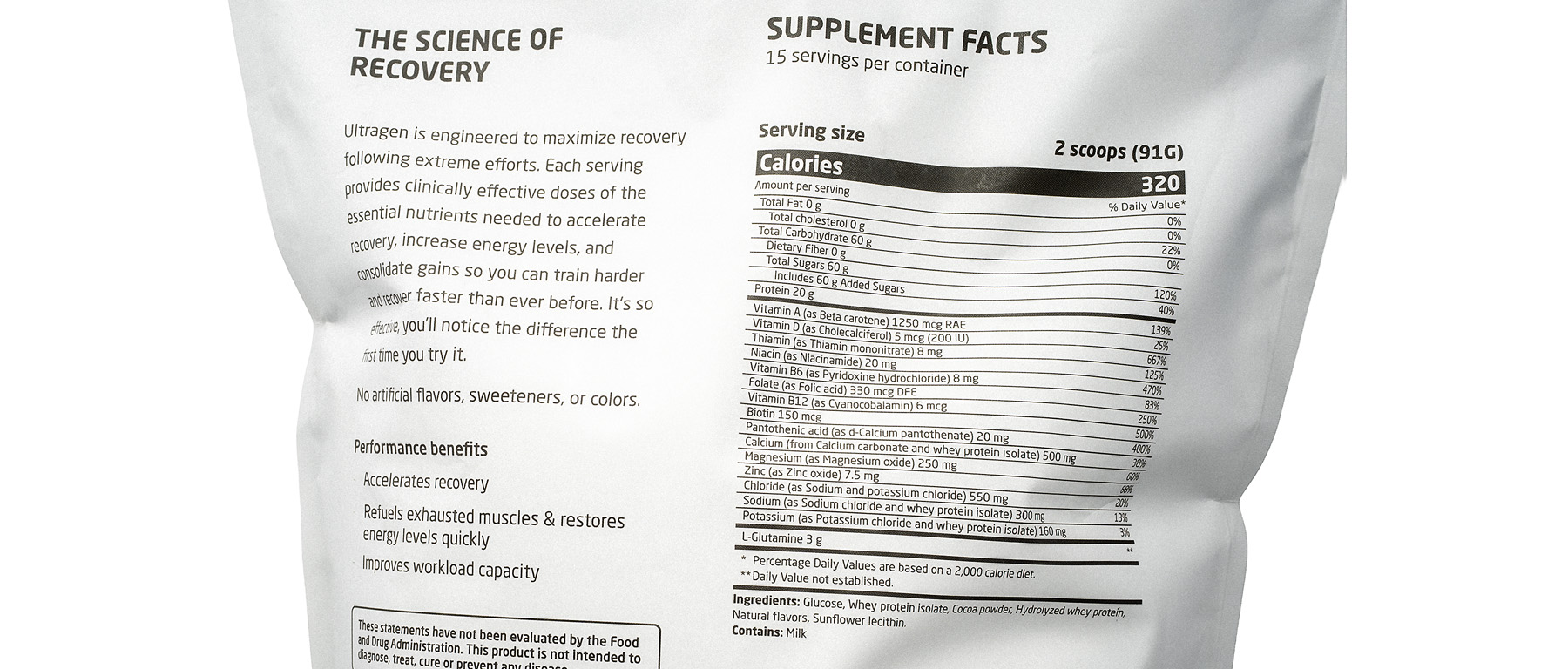 First Endurance Ultragen Recovery Drink Mix 15 Servings