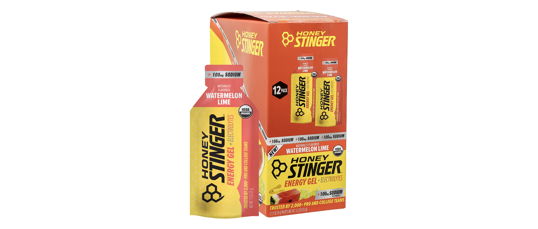 Honey Stinger Electrolyte Energy Gel Box of 12