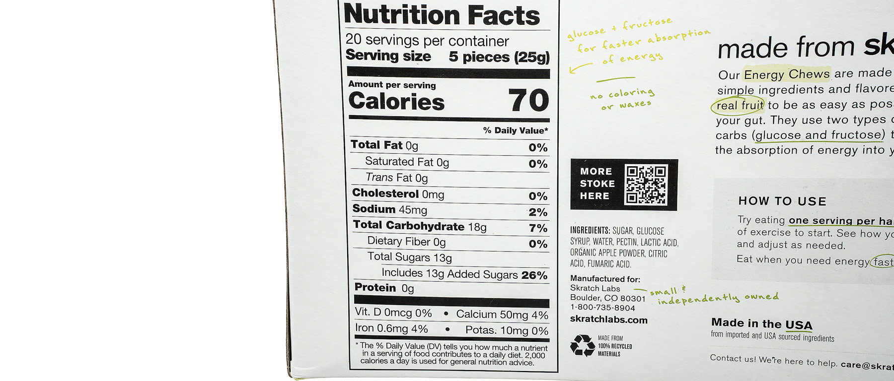 Skratch Labs Energy Chews Sport Fuel 10-Pack