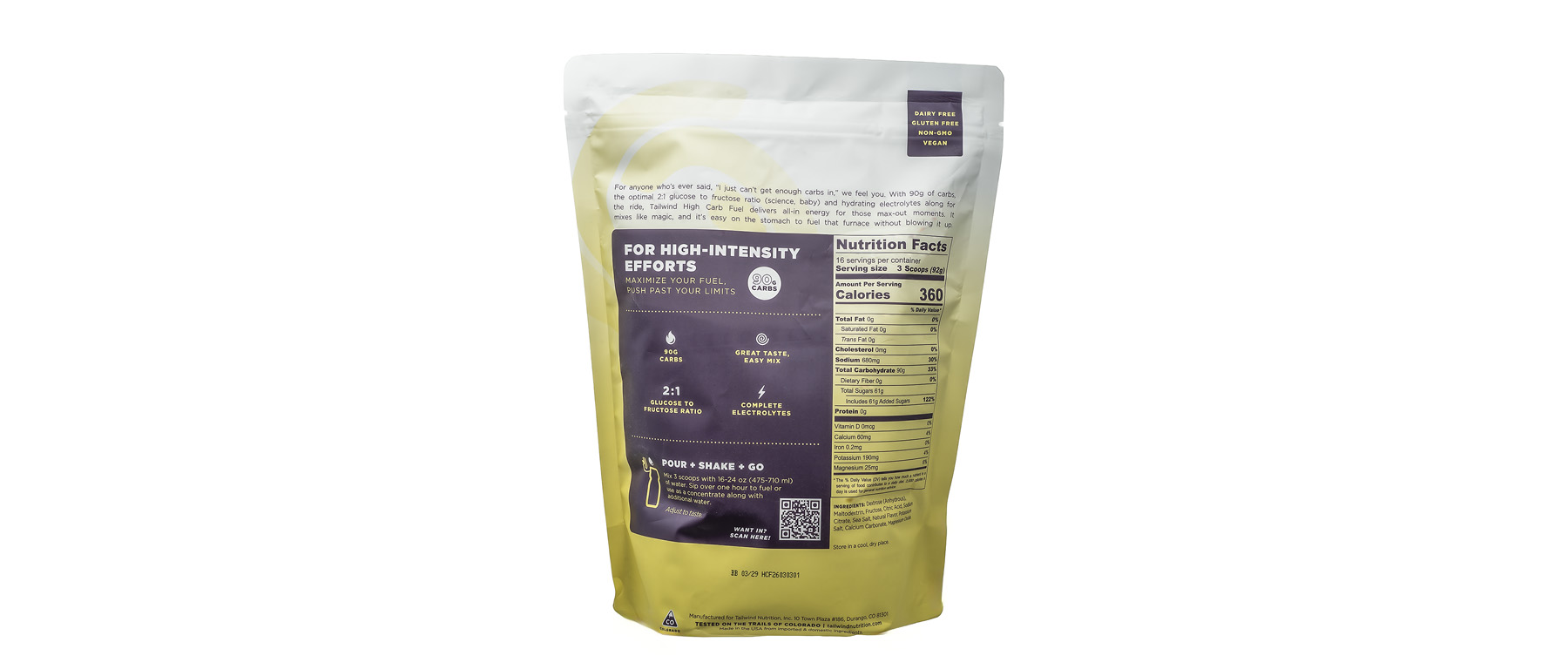 Tailwind High Carb Fuel 16-Serving
