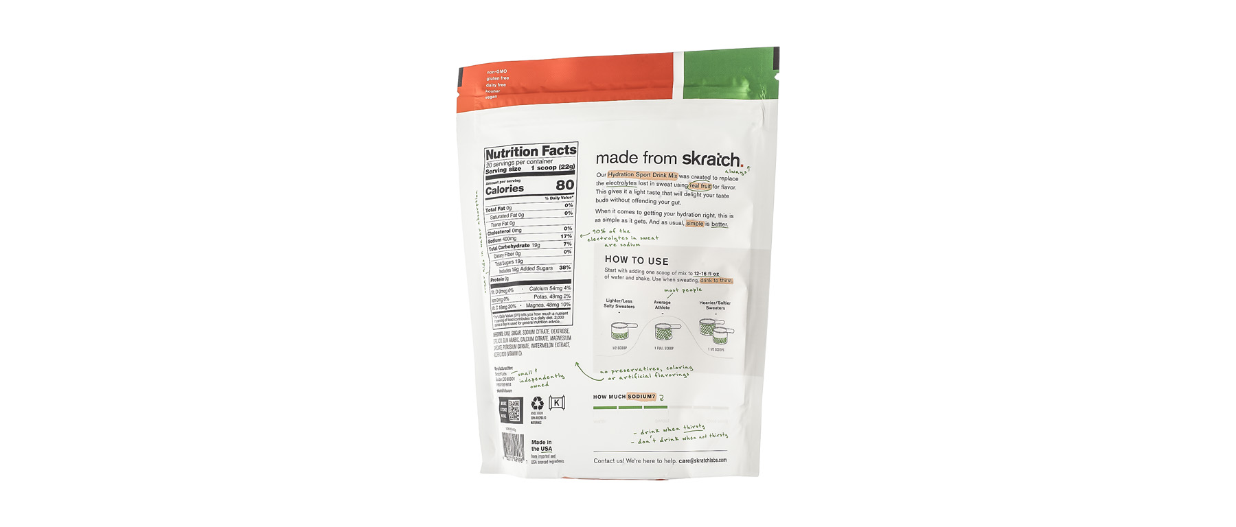 Skratch Labs Hydration Sport Drink Mix 20-Serving