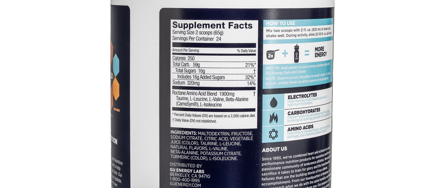 GU Roctane Energy Drink Mix 24 Serve