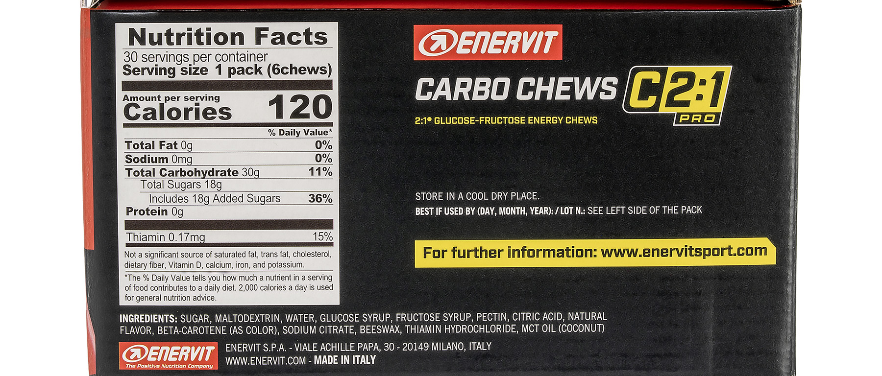 Enervit C2:1PRO Carbo Chews Box of 30