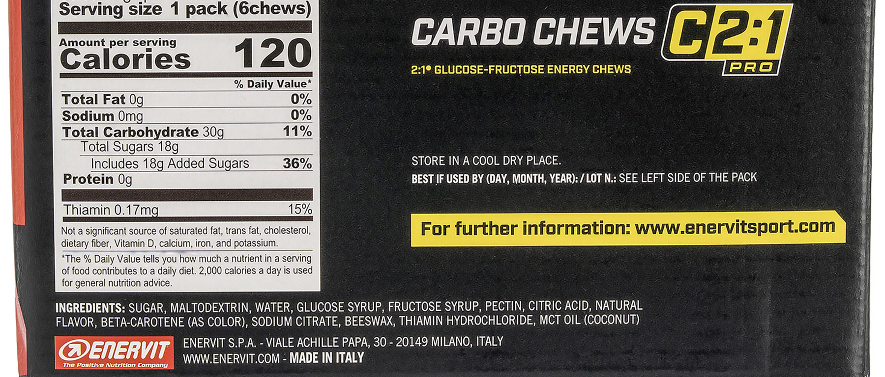 Enervit C2:1PRO Carbo Chews Bag of 5