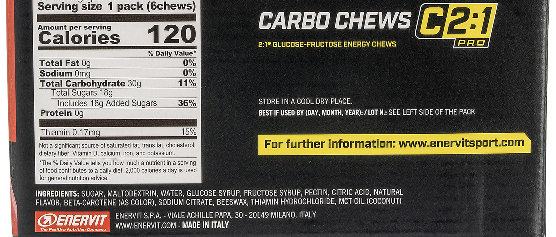 Enervit C2:1PRO Carbo Chews Bag of 10