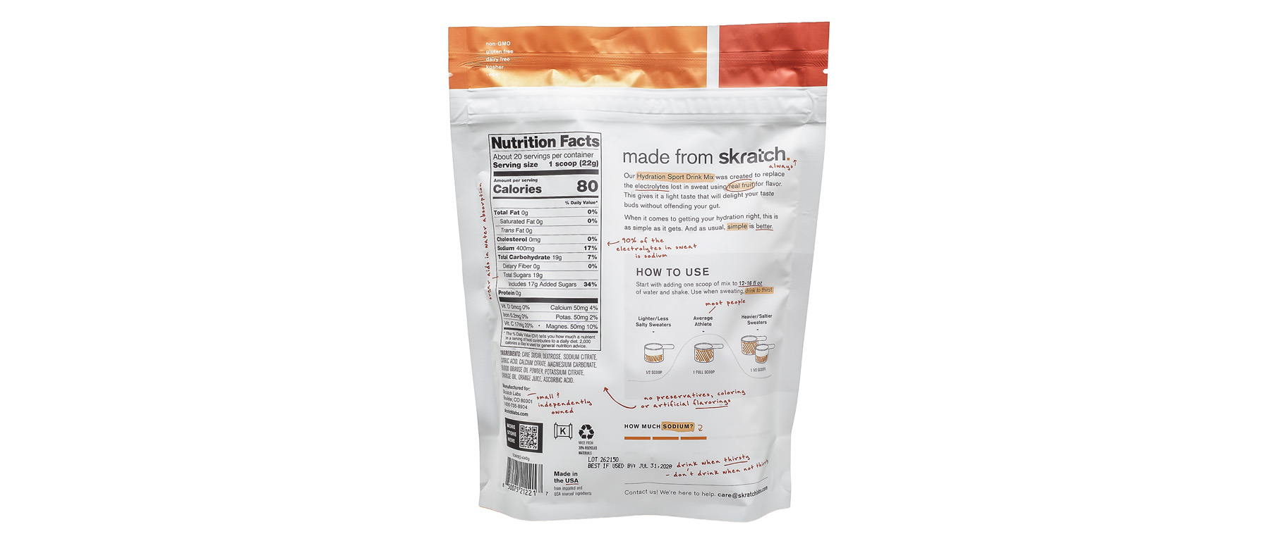 Skratch Labs Hydration Sport Drink Mix 20-Serving